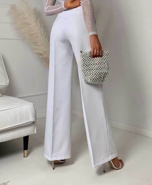białe spodnie damskie od garnituru