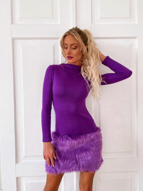 purple knitted dress (Copy)