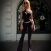 IMG_5936 Classic tie-neck jumpsuit - BLACK