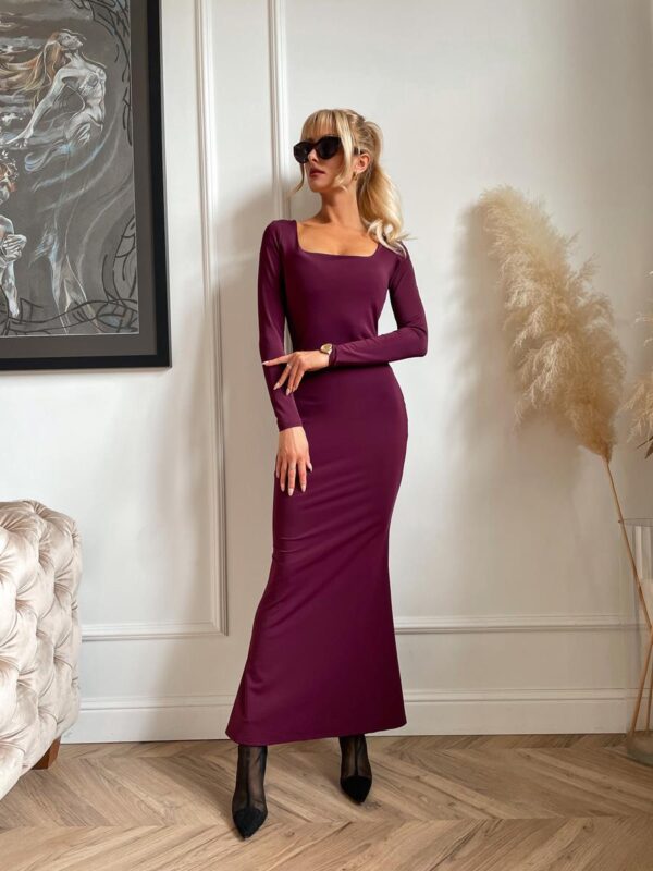 burgundy maxi dress