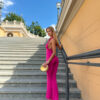 image00005 Classic tie-neck jumpsuit - AMARANT