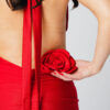 EmiliaNowakFotografia_-76 Maxi dress with back cutout and decorative rose - RED
