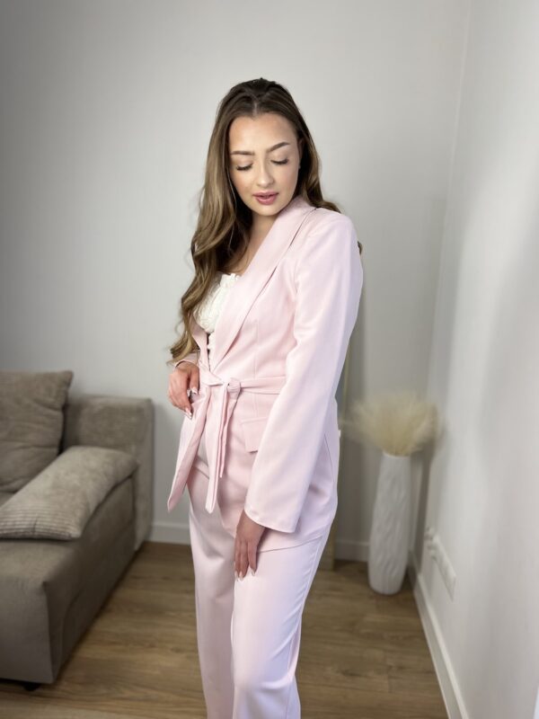 Elegancki komplet damski Silver Shine - Powder Pink