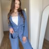 Elegant Women's Set Silver Shine - Dusty Blue
