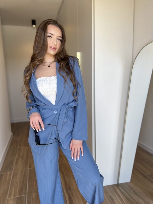 Elegant Women's Set Silver Shine - Dusty Blue
