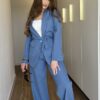 Elegant Women's Set Silver Shine - Dusty Blue