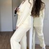 Elegant Women's Set Silver Shine - Butter Yellow