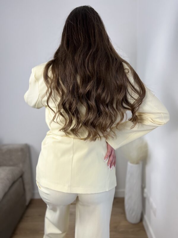 Elegancki komplet damski Silver Shine - Butter Yellow