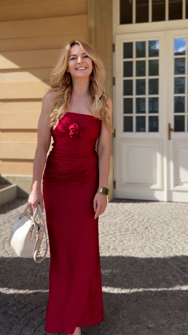 Elegancki komplet ze spódnicą - Deep Burgundy (głęboki burgund)