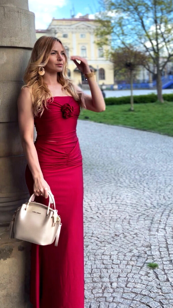 Elegancki komplet ze spódnicą - Deep Burgundy (głęboki burgund)