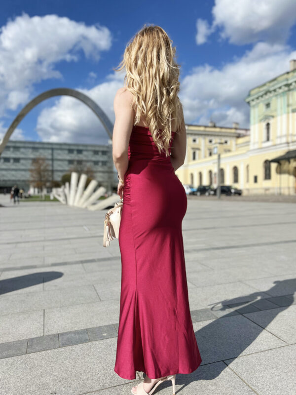 Elegancki komplet ze spódnicą - Deep Burgundy (głęboki burgund)