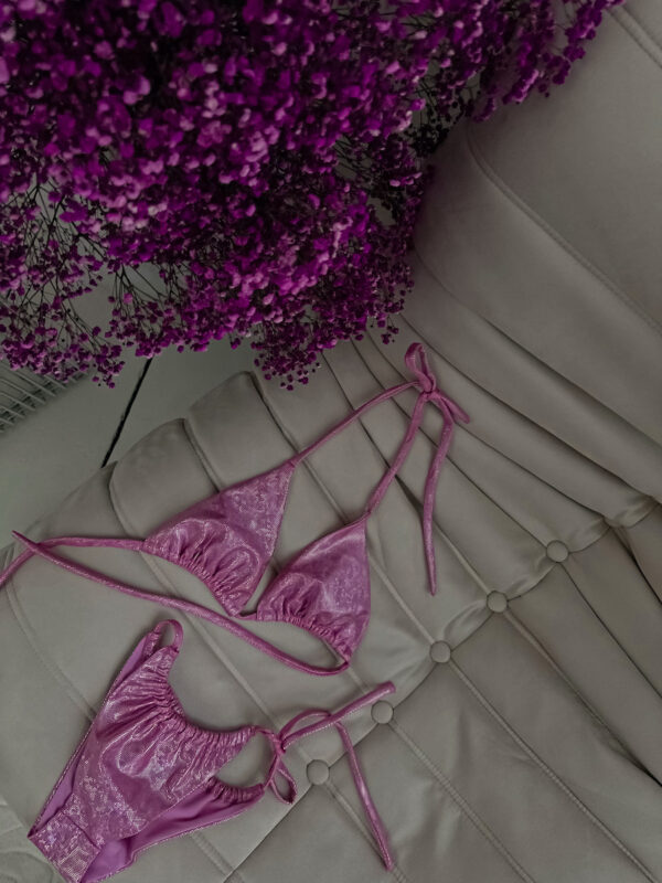 9ED19330-6310-4FCA-9148-7E28EC58643D Women’s Tie Bikini - Blush Glow - Top - Pearl Pink with Glow Effect