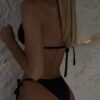 Women’s Tie Bikini - Midnight Glow - top - black