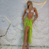 Glow Maxi Pareo - Lime Glow