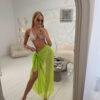 Glow Maxi Pareo - Lime Glow