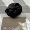 Czarna róża na spince - brokatowa MINI Black Glitter Rose Hair Clip - MINI