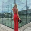 image00010 Classic Halter Jumpsuit – Red