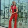 Classic Halter Jumpsuit – Red Classic Halter Jumpsuit – Red
